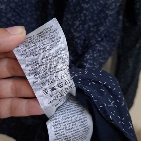 Jack & Jones | Navy blue patterned button up men's dress shirt - Picture 8 of 8